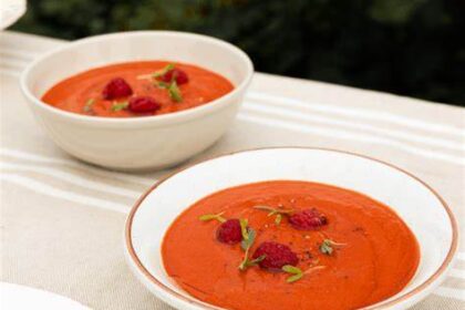 Gaspacho nectarines framboises